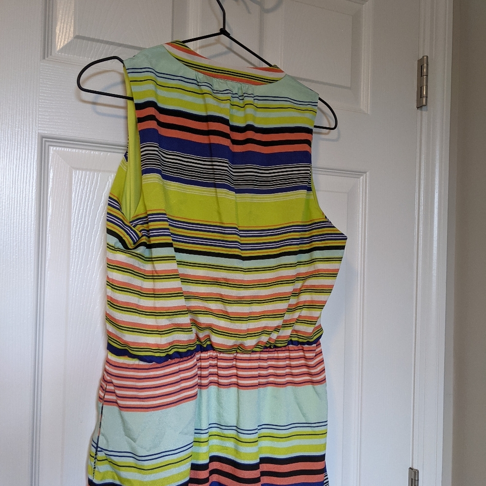 Multi-color medium striped midi-dress (w/pockets) - Picture 7 of 8